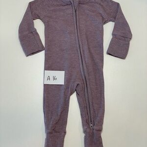 Little Sleepies heather smokey lavender zippy